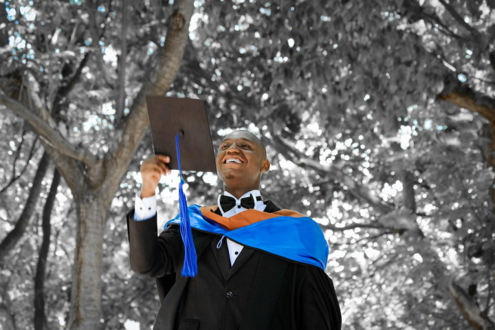 graduates celebrating at graduation ceremony